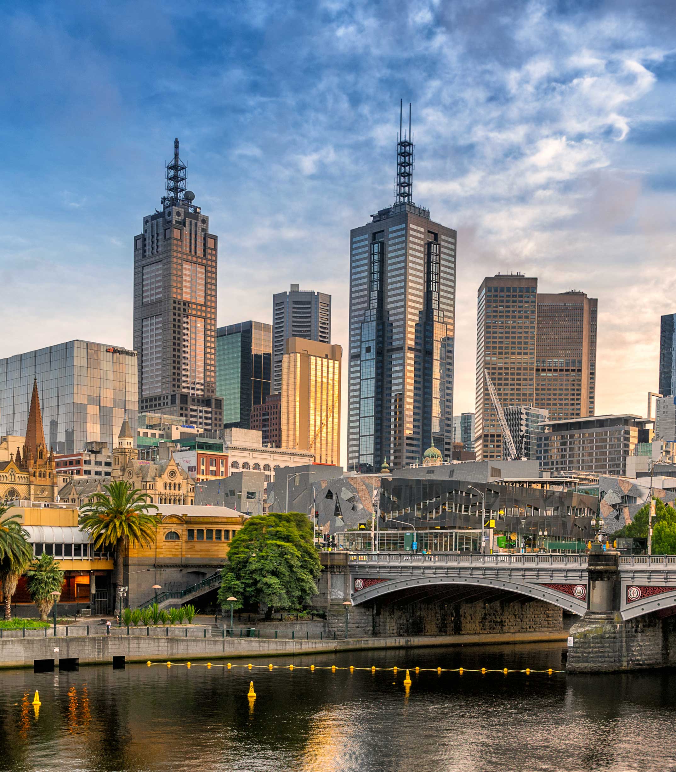 Photo of the Melbourne skyline across the Yarra River